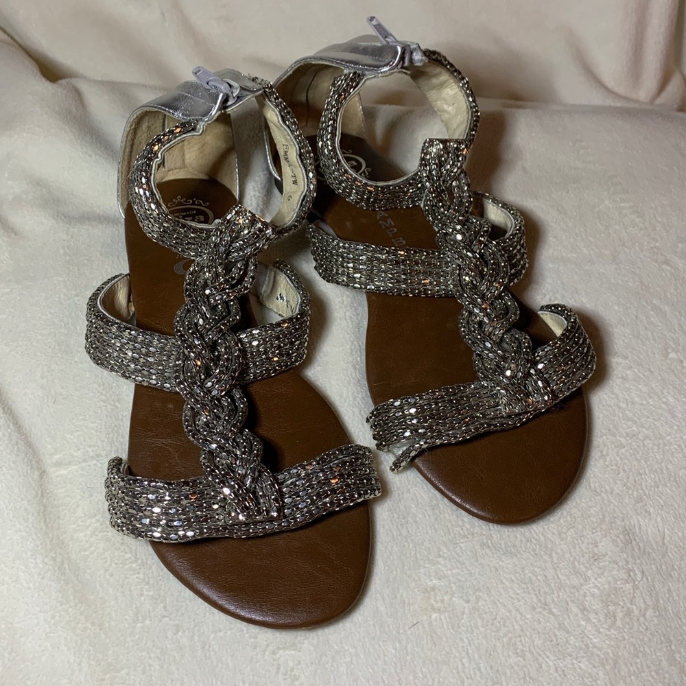 Jeffrey Campbell Emma Silver Gladiator Sandal